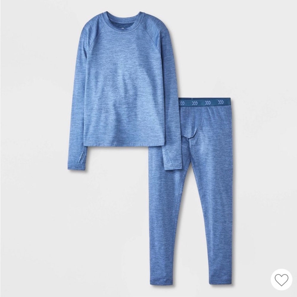 all in motion Kids Blue Thermal Pajama Set - Long Sleeve Top & Fitted Bottoms
